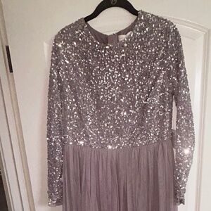 Maya Deluxe Sequin Long Sleeved Gown